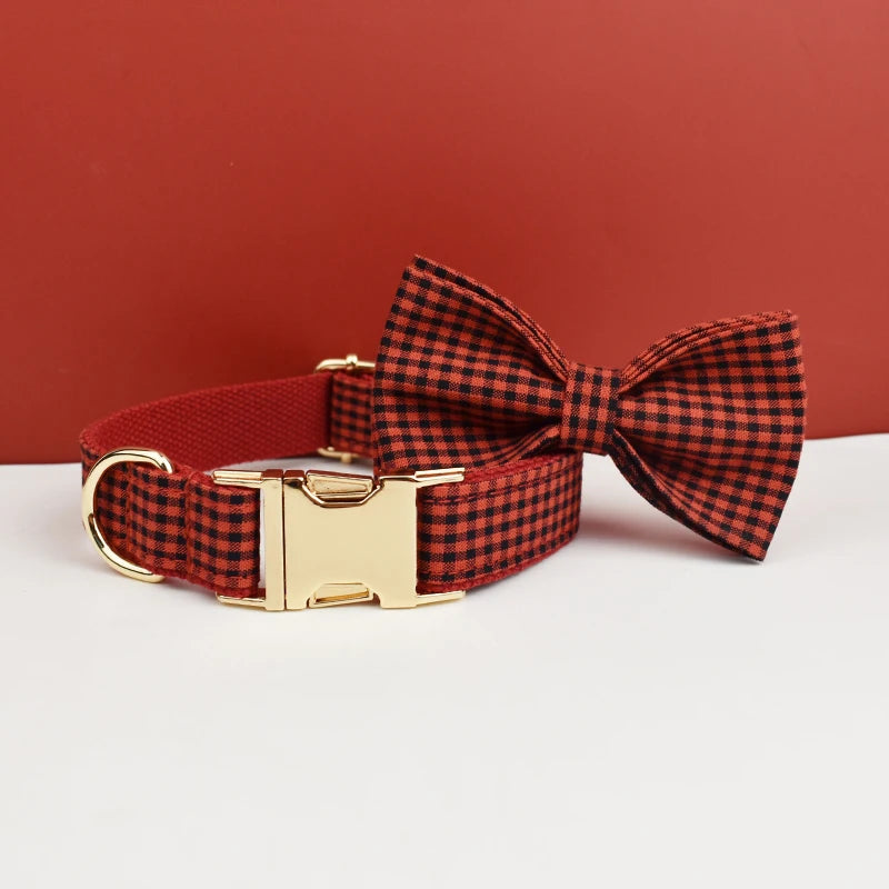 Plaid Collar & Leash