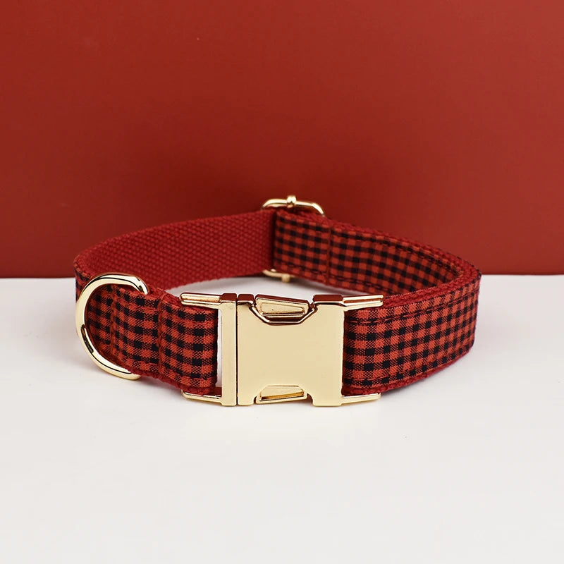 Plaid Collar & Leash