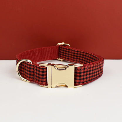Plaid Collar & Leash