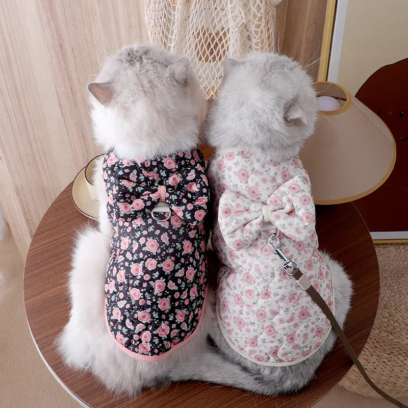 Floral Bow Vest