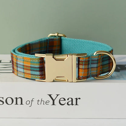 Plaid Collar & Leash