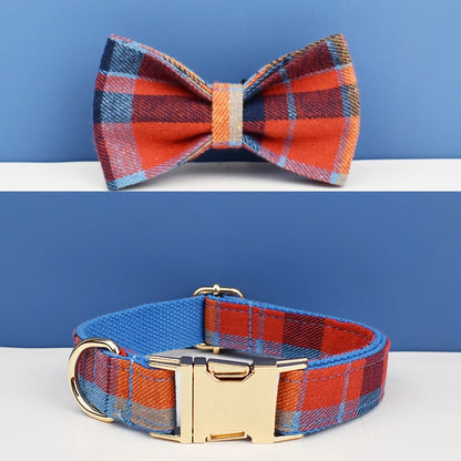Plaid Collar & Leash