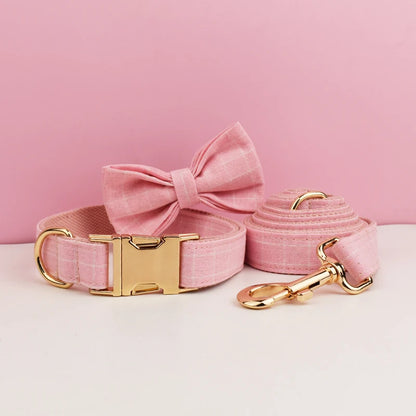 Plaid Collar & Leash