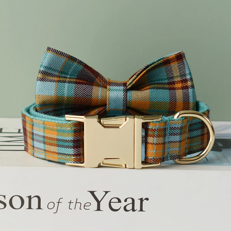 Plaid Collar & Leash