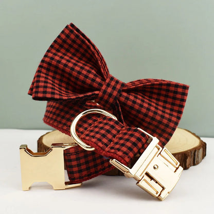 Plaid Collar & Leash