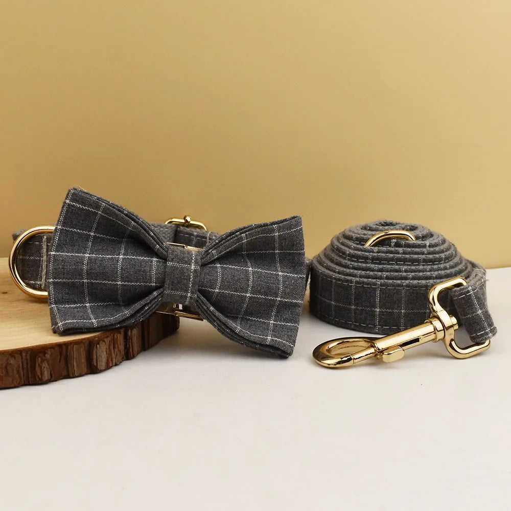 Plaid Collar & Leash