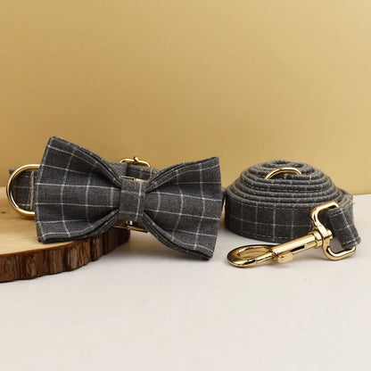 Plaid Collar & Leash