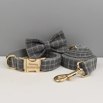 Plaid Collar & Leash