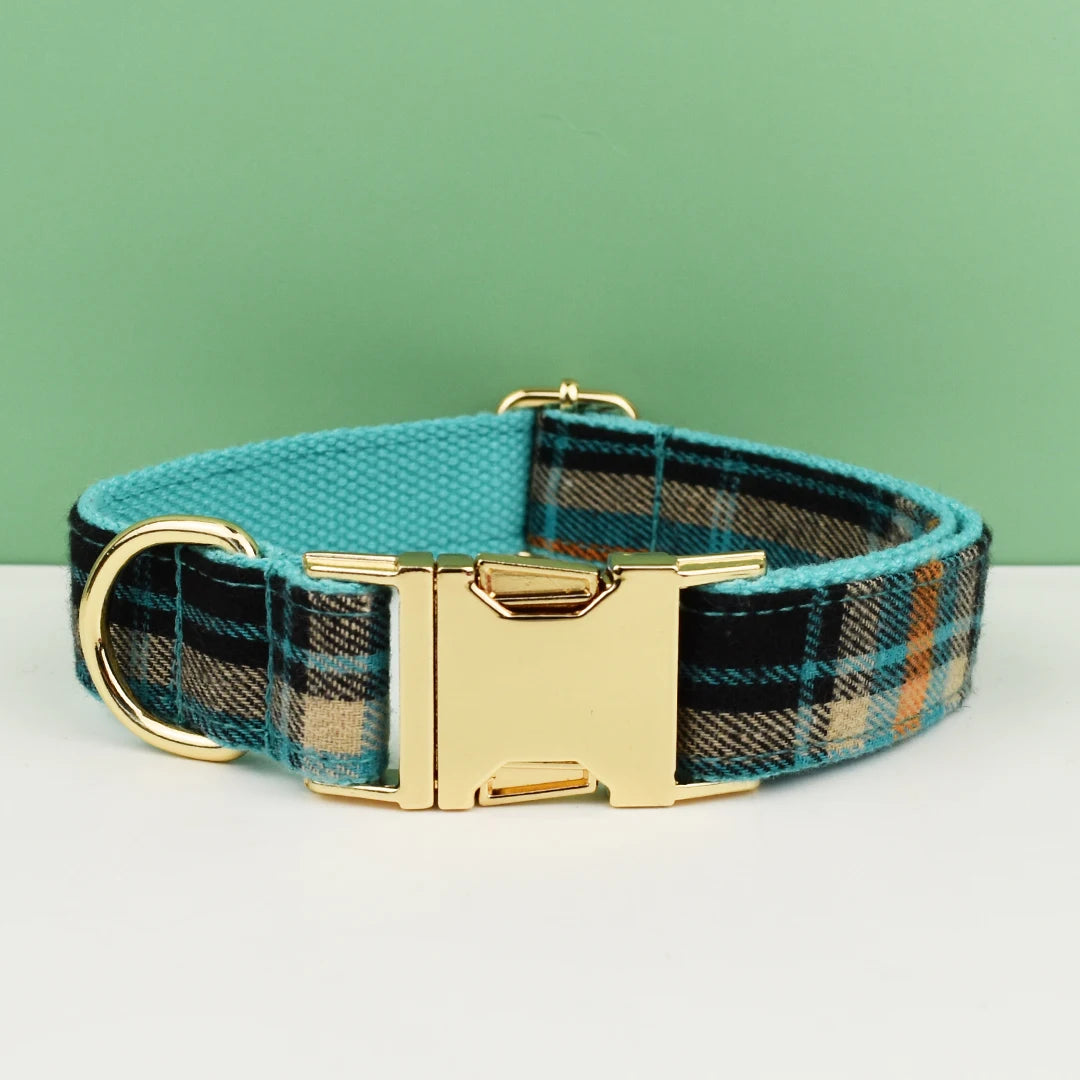 Plaid Collar & Leash