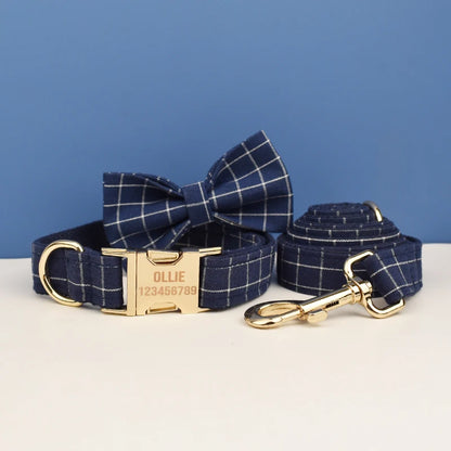 Plaid Collar & Leash