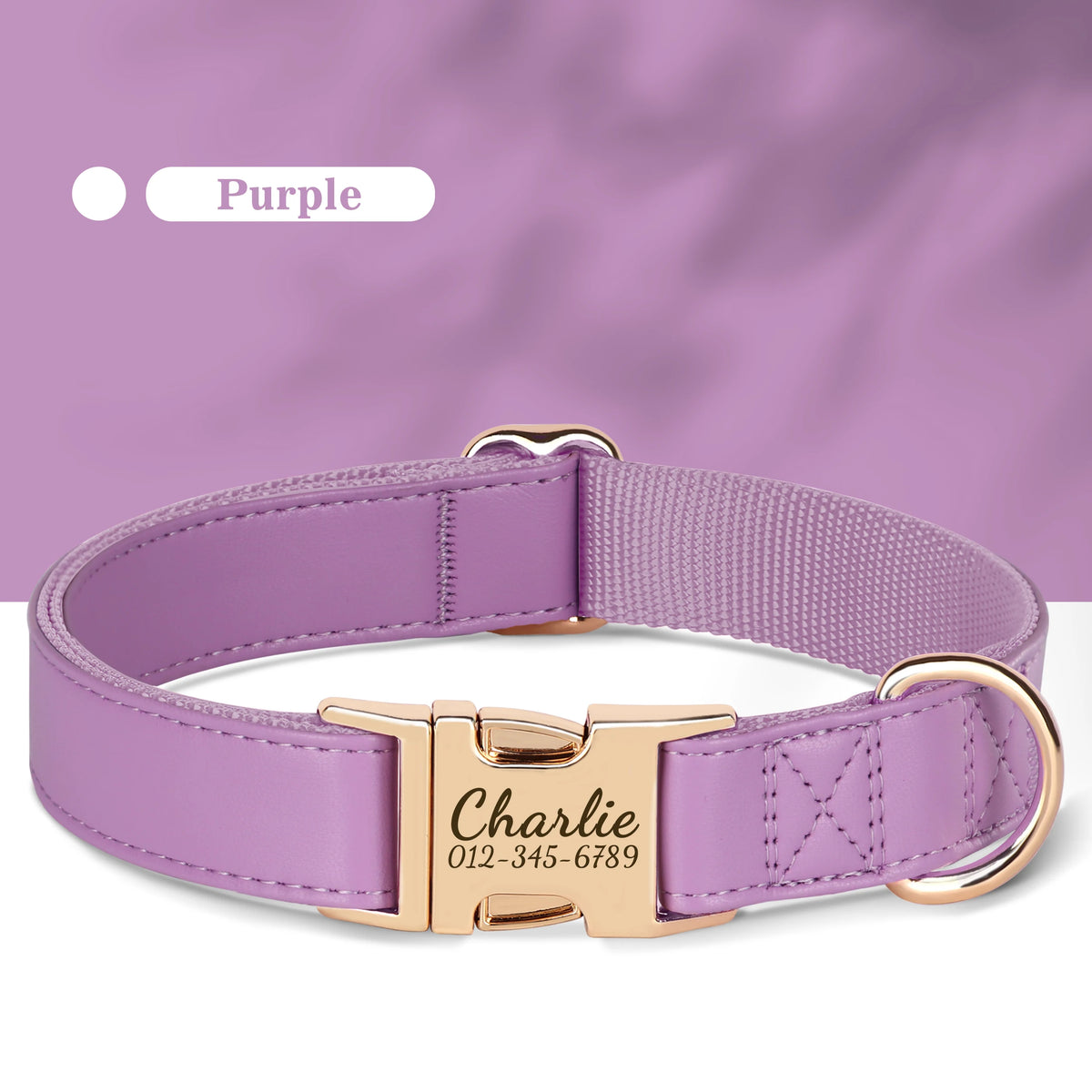 Engraved Leather Collar