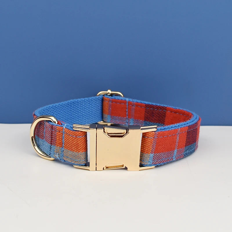 Plaid Collar & Leash