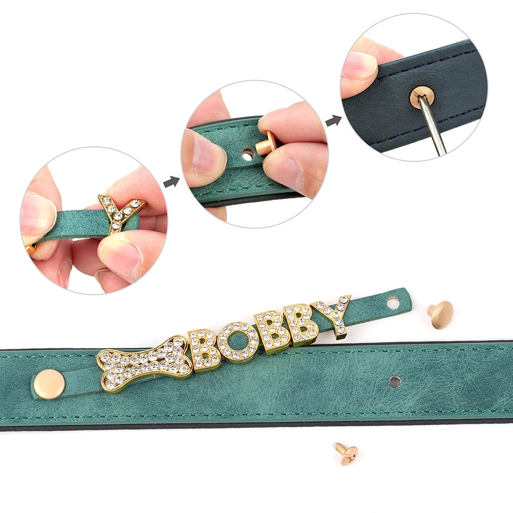 Rhinestone Name Collar
