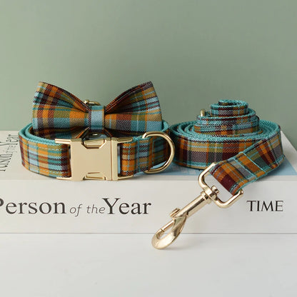 Plaid Collar & Leash