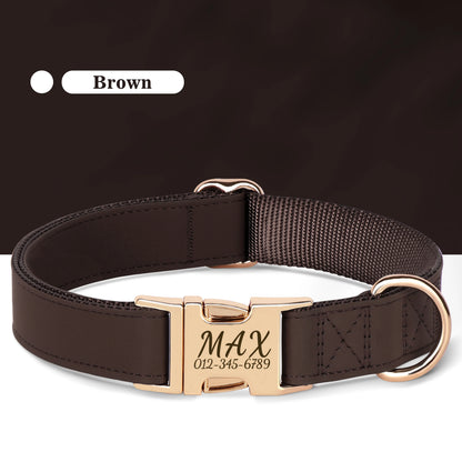 Engraved Leather Collar