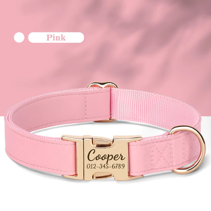 Engraved Leather Collar