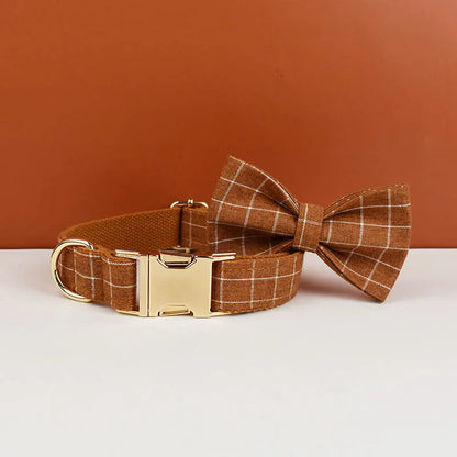 Plaid Collar & Leash