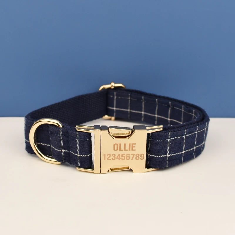 Plaid Collar & Leash