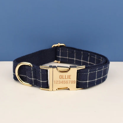 Plaid Collar & Leash