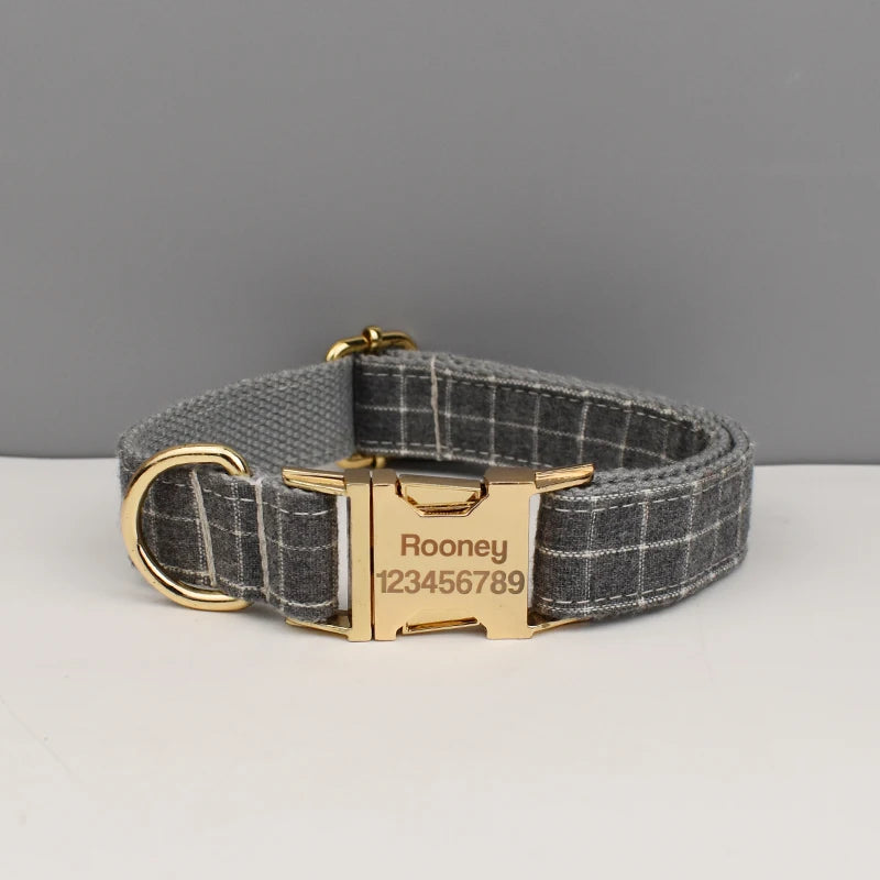 Plaid Collar & Leash