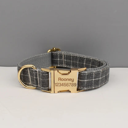 Plaid Collar & Leash