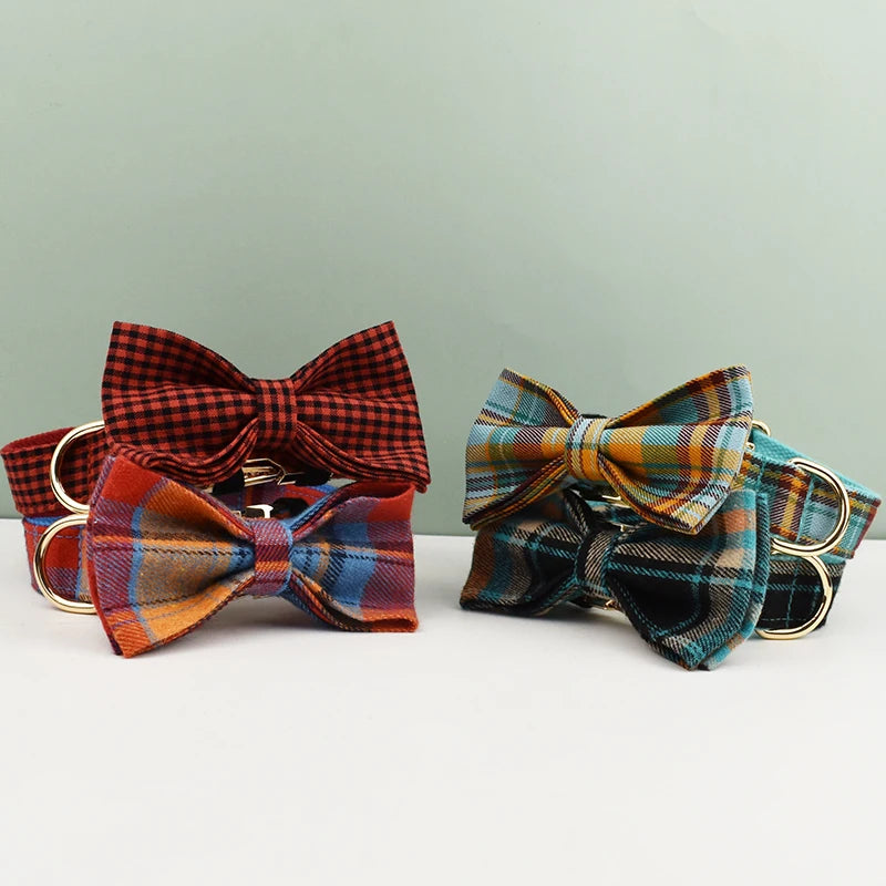Plaid Collar & Leash