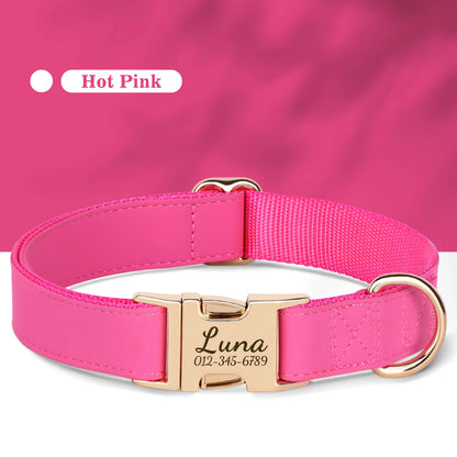 Engraved Leather Collar
